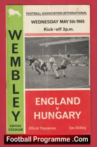 England v Hungary 1965 – Multi Signed by Hungarian Team