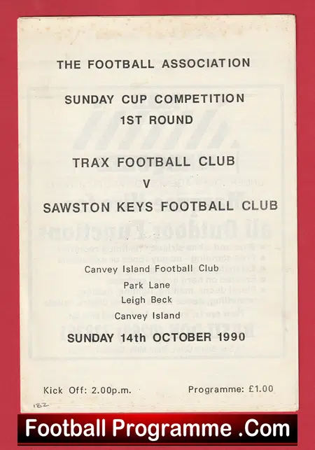 Trax v Sawston Keys 1990 - Canvey Island FC - Image 2