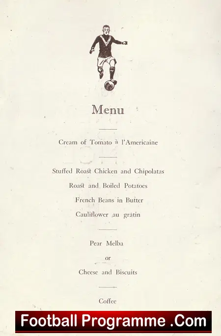Margate Football Club Annual Dinner Dance Menu 1948 - Multi Signed - Image 3