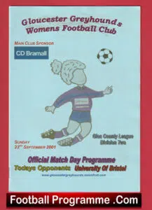 Gloucester Greyhounds v Bristol University 2001 – Womens Football Ladies