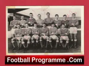 Rotherham United Football Club Multi Signed Autographed 1960s