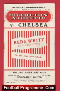 Charlton Athletic v Chelsea 1955 – League Champions Season 54/55