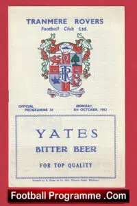 Tranmere Rovers v Wrexham 1962
