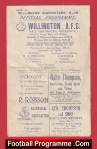 Willington v Consett 1948 – Durham Cup 1940’s