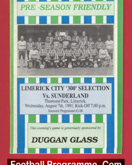 Limerick United v Sunderland 1991 – Friendly Game Ireland