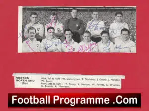 Preston North End 1950s – Multi Signed Autographed Picture
