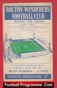 Bolton Wanderers v Le Havre 1961