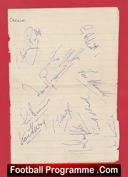 Crewe Alexandra Football Club Multi Autographed SIGNED - Image 2