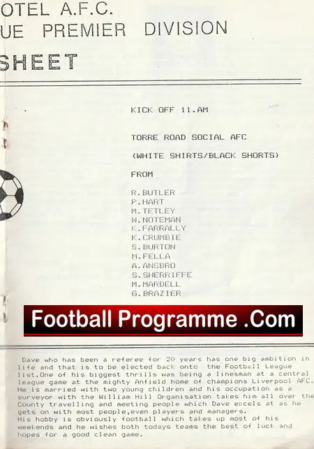 Prospect Hotel v Torre Road Social 1988 - Leeds Premier League - Image 4