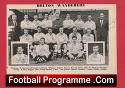 Bolton Wanderers Football Club Multi Autographed Signed Picture 1953 1954 - football memorabilia