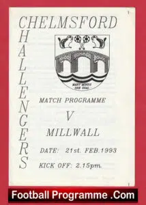Chelmsford Challengers v Millwall 1993
