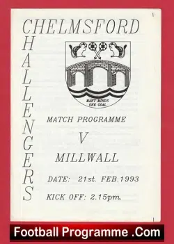 Chelmsford Challengers v Millwall 1993