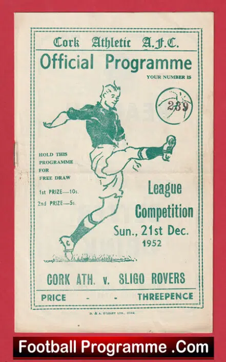 Cork Athletic v Sligo Rovers 1952 – Ireland