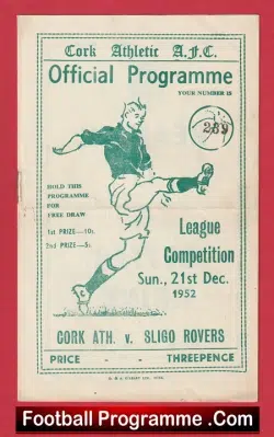 Cork Athletic v Sligo Rovers 1952 – Ireland