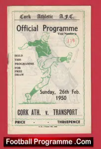 Cork Athletic v Transport 1950 – Ireland