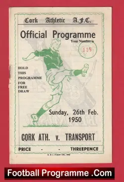 Cork Athletic v Transport 1950 – Ireland
