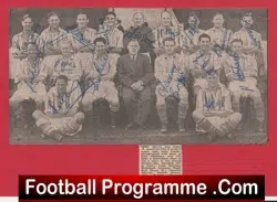 Coventry City Football Club Multi Signed Sheet 1950 - 1951 - football programme