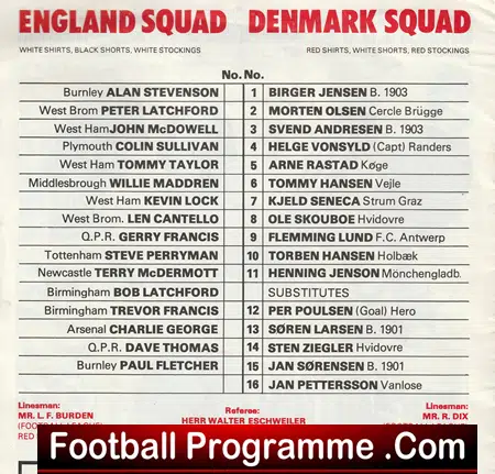 England v Denmark 1973 - Under at Portsmouth U23 - Image 3
