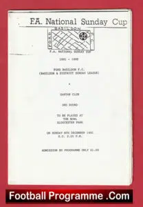 Ford Basildon v Sartan Club 1991 – Sunday League