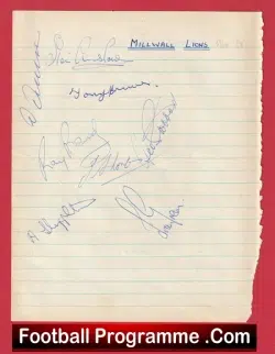 Ipswich Town Football Club Multi Autographed Signed 1953 1954 - football programme