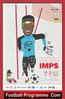 Lincoln City v MK Dons 2023 - Multi Autographed SIGNED - football programme