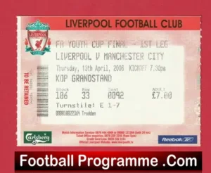 Liverpool v Wimbledon 1988 – FA Charity Shield Match Ticket