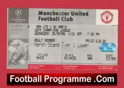 Manchester United v Rapid Vienna 1996 – Match Ticket Stub