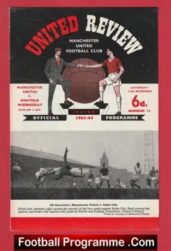 Manchester United v Sheffield Wednesday 1963 - Man Utd Programmes - football programme