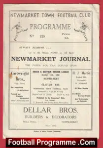 Newmarket Town v Clacton 1952 – Suffolk Senior Cup