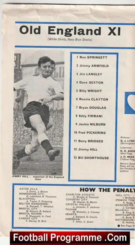 Old England v Scotland 1970