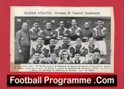 Oldham Athletic Football Club Multi Signed Autographed Picture 1952 1953 - football memorabilia