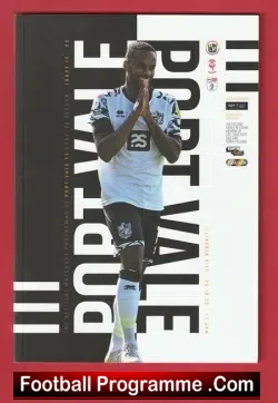 Port Vale v Exeter City 2022 - Multi Autographed SIGNED - football programme