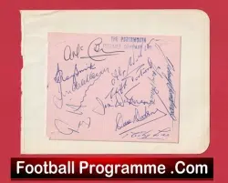 Portsmouth FC 1962 - 1963 - Multi Signed Autographed Sheet - football programme