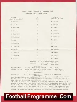 Ringmer v Bexhill 1977 – Sussex County League