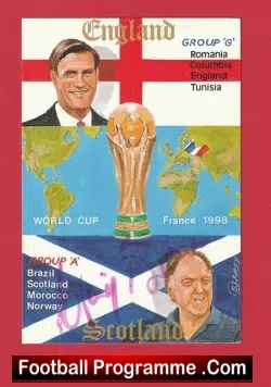 Scotland Manager Craig Brown Autograph Signed Picture Postcard - football memorabilia