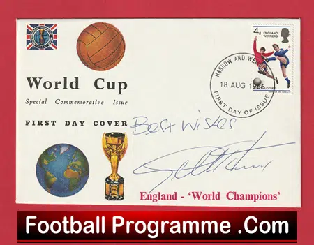 World Cup 1966 Geoff Hurst Signed Autograph First Day Cover FDC - Image 2