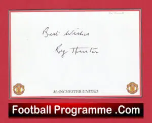 Manchester United Reg Hunter Autograph + Wrexham
