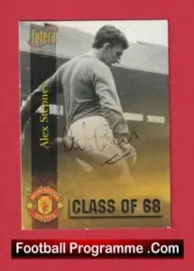 Manchester United Alex Stepney Autographed Futera Football Card Man Utd