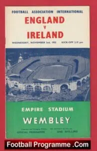 England v Ireland 1955 – at Wembley – London