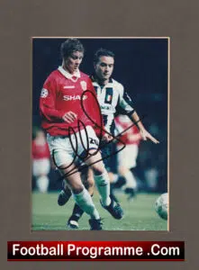 Manchester United Ole Gunnar Solskjar Autograph Signed Picture Man Utd