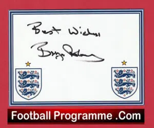 England Manchester United Bryan Robson Autograph Signed Man Utd 90’s