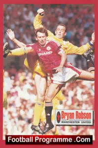 Manchester United Bryan Robson Autographed Signed Man Utd 90’s