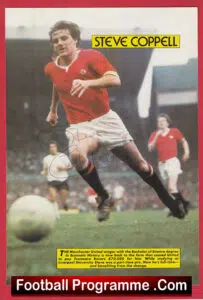 Manchester United Steve Coppell Autograph Signed Picture Man Utd