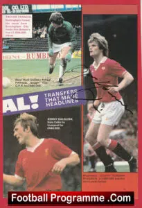 Manchester United Gordon McQueen Autograph Signed Man Utd 1980s