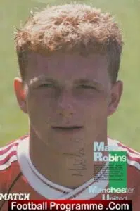 Manchester United Mark Robins Autograph Picture Man Utd