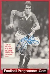 Manchester United Joe Jordan Autograph Signed Picture Man United