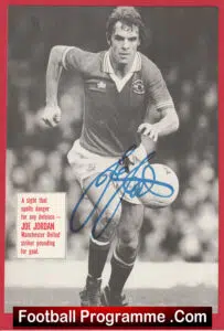 Manchester United Joe Jordan Autograph Signed Picture Man United