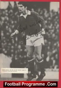 Manchester United Martin Buchan Autograph Signed Man Utd