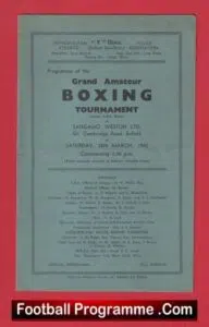 Boxing – Grand Amateur Tournament 1942 – at Enfield London