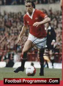 Manchester United Sammy McIlroy Autograph Signed Man Utd
